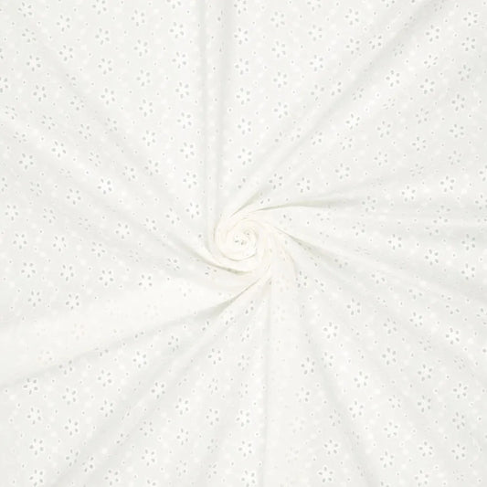 Brodeerattu puuvilla: Valkoinen