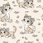 Luomutrikoo 220g: Kissanpennut