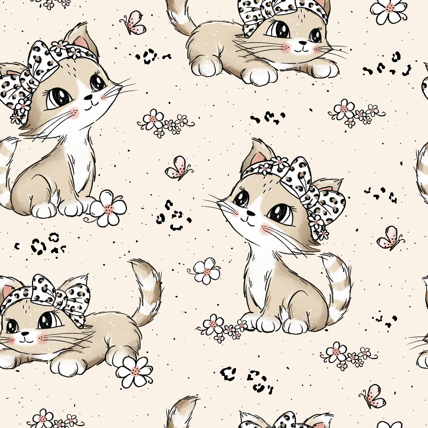 Luomutrikoo 220g: Kissanpennut
