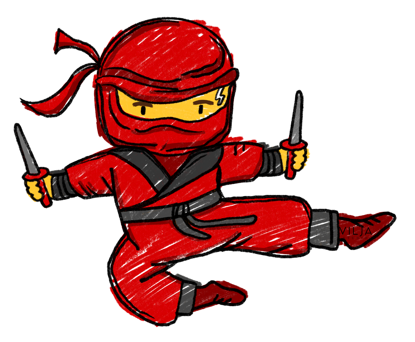 Silityskuva: Ninja punainen