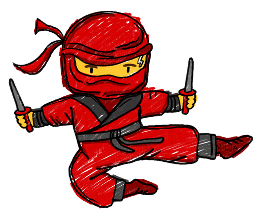 Silityskuva: Ninja punainen