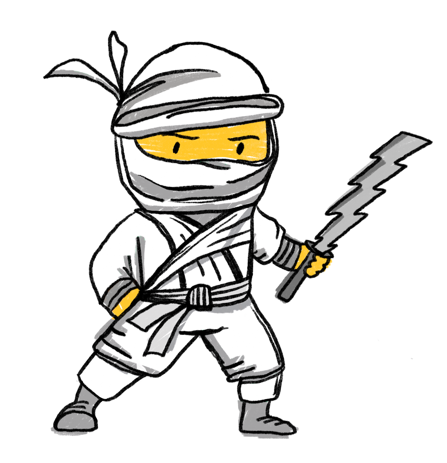Silityskuva: Ninja Valkoinen