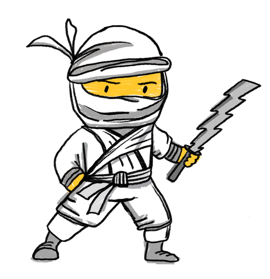 Silityskuva: Ninja Valkoinen