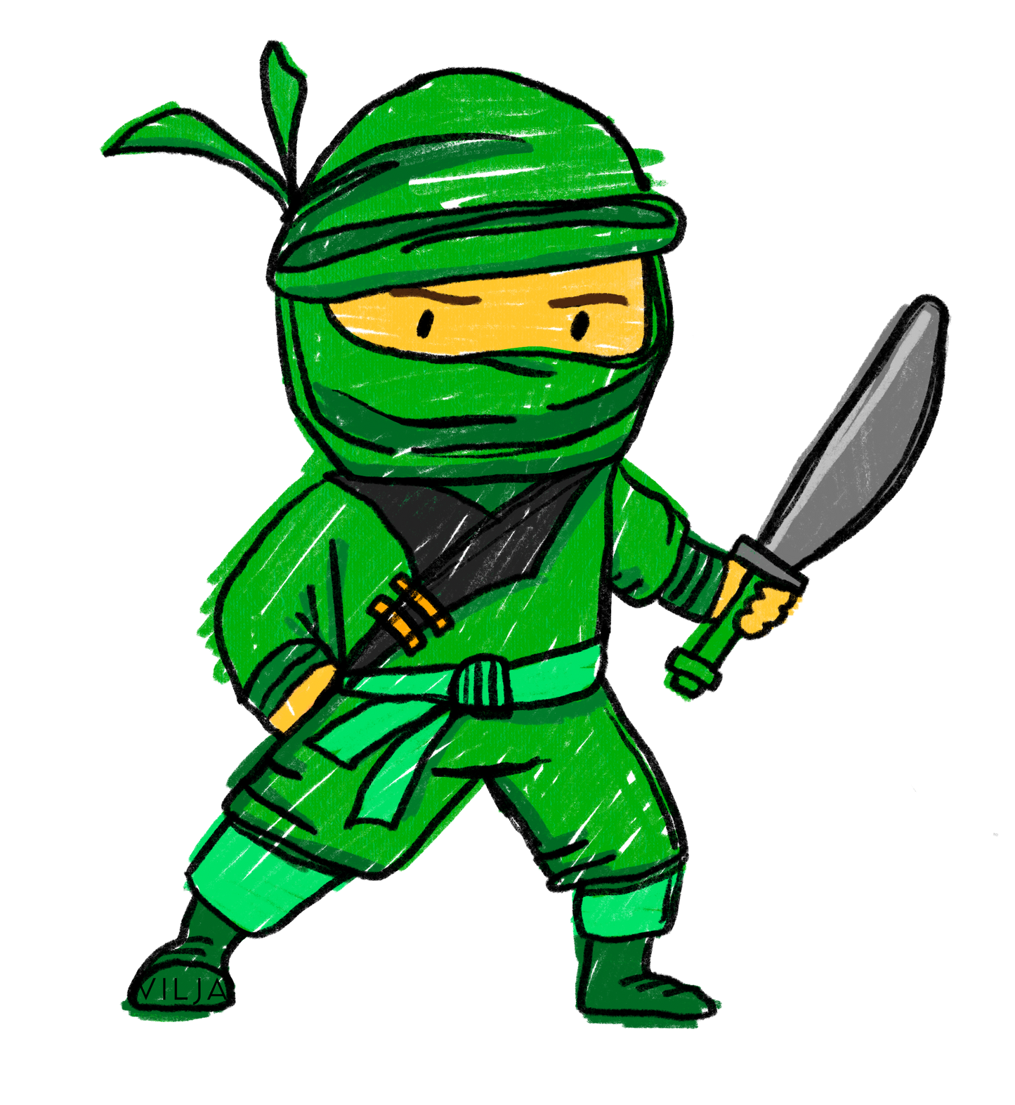 Silityskuva: Ninja Vihreä